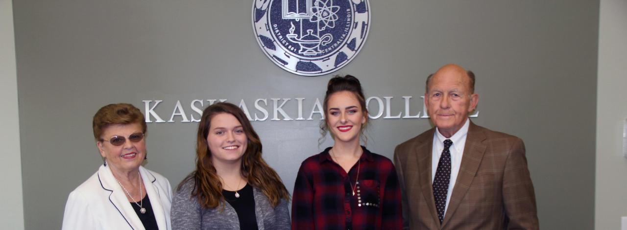 Students with scholarship donors